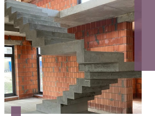 Изготовление бетонных лестниц под ключ в Кузнецке