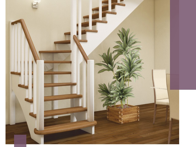 Г-образные лестницы под ключ в Кузнецке — изготовление и монтаж