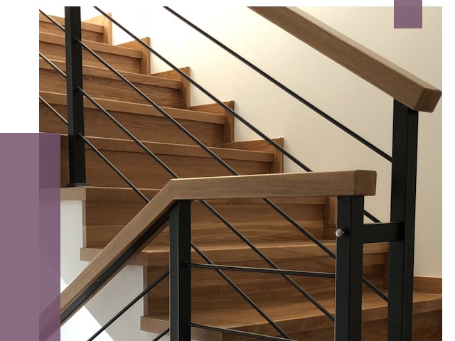 Обшивка металлической лестницы деревом в Кузнецке от 4430 руб. 