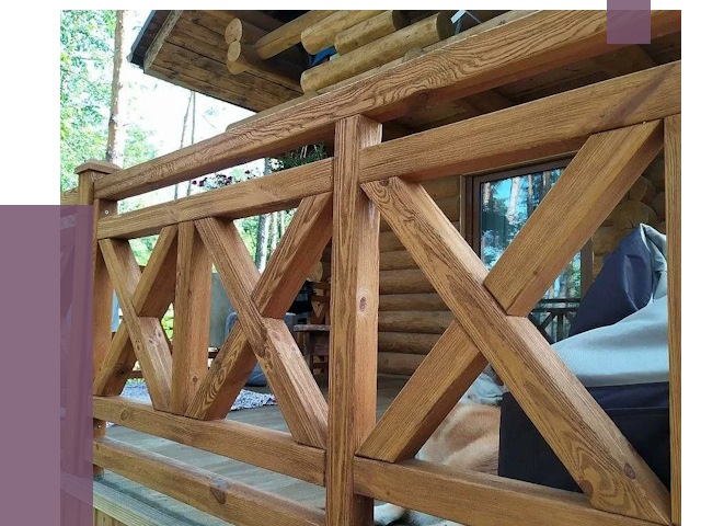 Деревянные перила под ключ в Кузнецке от 7818 руб. 