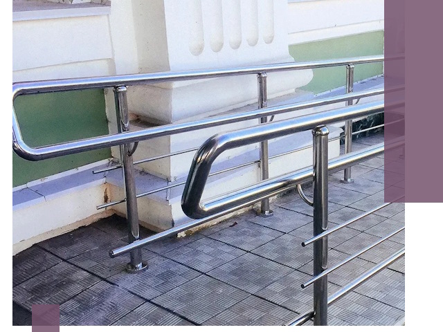 Ограждения пандусов из металла и нержавейки в Кузнецке