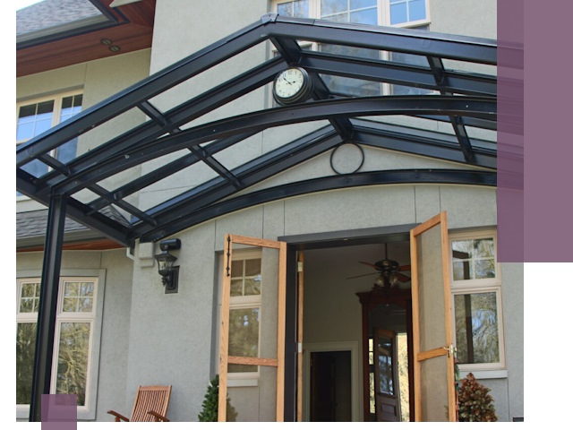 Изготовление и монтаж навесов и козырьков в Кузнецке