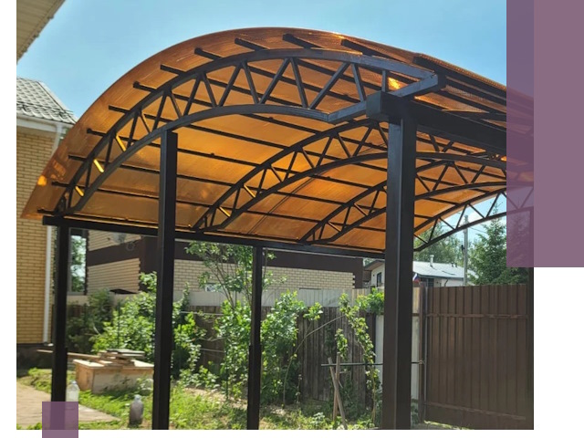 Изготовление навесов под ключ в Кузнецке из качественных материалов