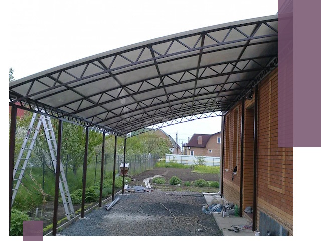 Профессиональный монтаж навесов под ключ в Кузнецке