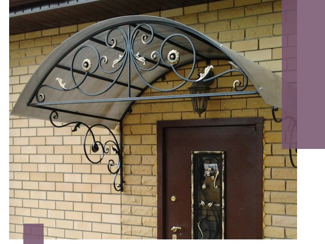 Изготовление козырьков из металла под ключ в Кузнецке