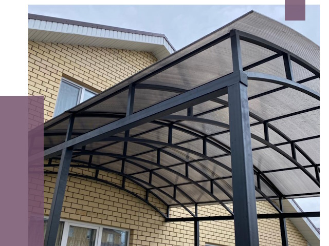 Монтаж козырьков в Кузнецке от 11727 руб. | ПРОЛЁТ-Кнц