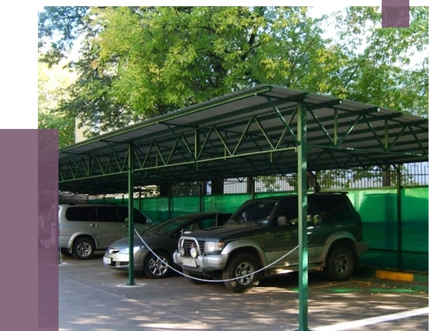 Навесы для парковки в Кузнецке от 81828 руб. заказать | ПРОЛЁТ-Кнц