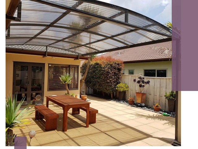 Навесы во двор под ключ в Кузнецке — изготовление и монтаж