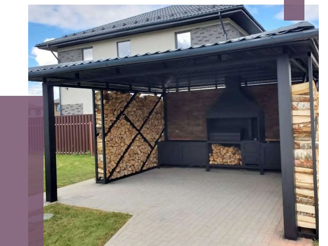 Навесы для барбекю в Кузнецке от 12978 руб. под ключ | ПРОЛЁТ-Кнц