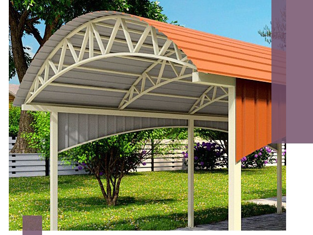 Навесы из профнастила под ключ в Кузнецке — установка и монтаж