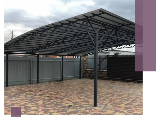 Металлические навесы под ключ в Кузнецке — изготовление и монтаж