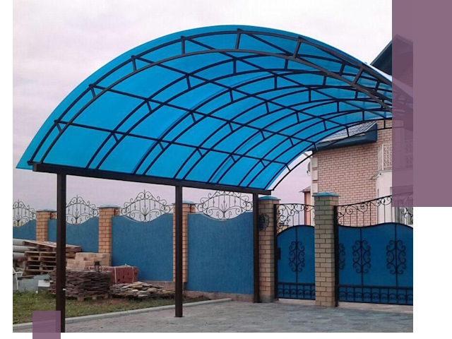 Арочные навесы под ключ в Кузнецке — изготовление и монтаж
