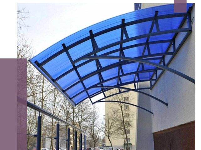 Козырьки из поликарбоната в Кузнецке от 4378 руб. под ключ | ПРОЛЁТ-Кнц