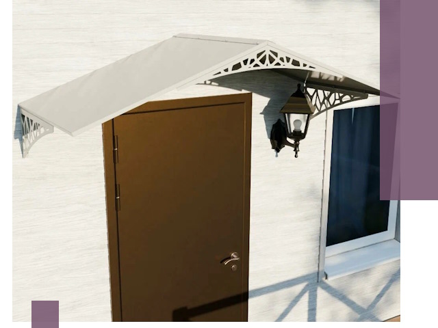 Металлические козырьки на входы и террасы в Кузнецке