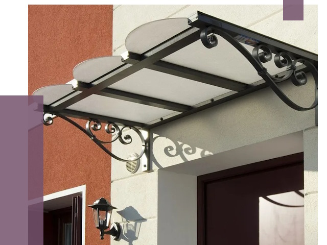 Односкатные козырьки в Кузнецке от 8548 руб.  | ПРОЛЁТ-Кнц