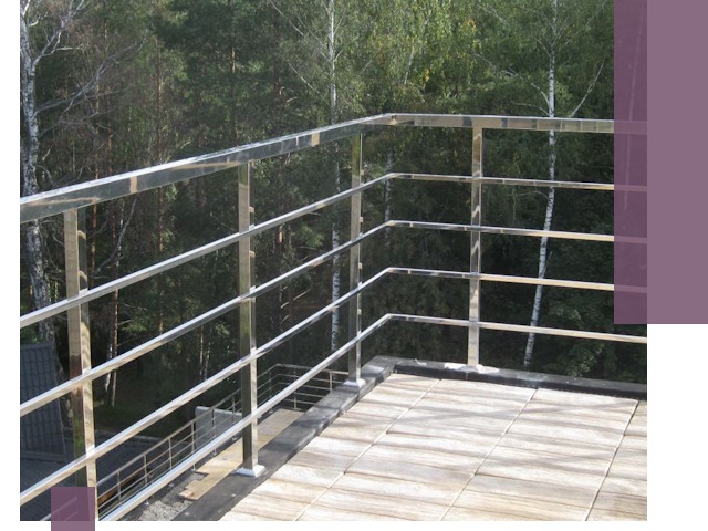 Парапеты из нержавеющей стали в Кузнецке — изготовление и монтаж