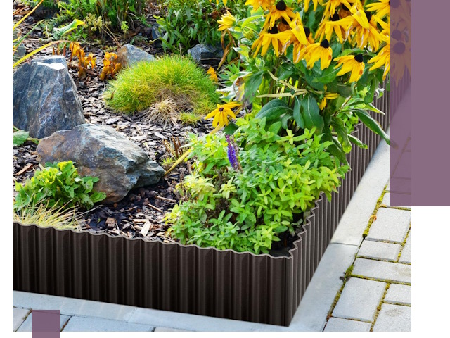 Металлические бордюры для клумб в Кузнецке — производство и монтаж