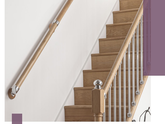 Пристенные поручни из стали и нержавейки под монтаж в Кузнецке